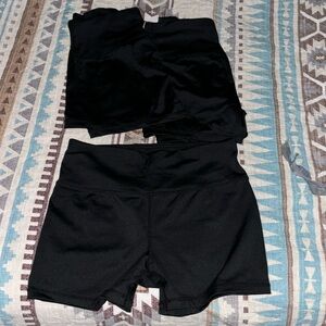 Black spandex bike shorts